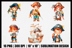16 Cartoon Pirates PNG Bundle Product Image 3