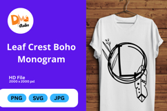 Leaf Crest Boho Monogram - Hand Drawn Botanical Letters Product Image 1