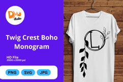 Twig Crest Boho Monogram Product Image 1