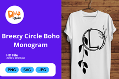 Breezy Circle Boho Monogram - Hand Drawn Floral Letter Set Product Image 1