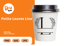 Petite Leaves Line Monogram Product Image 1