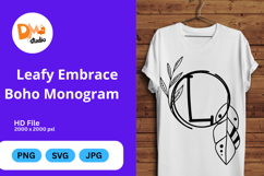 Leafy Embrace Boho Monogram Product Image 1