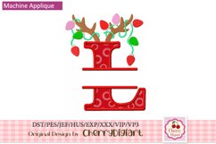 Reindeer Split Monograms Letters embroidery bundle 2312Y Product Image 3