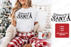 Coolest Santa In The Town Christmas T-Shirt Design SVG Product Image 1