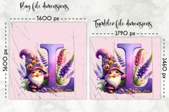Alphabet Lunch Bag | Cute Gnome Lunch Bag | Monogram Tumbler Product Image 2
