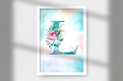 Spring Watercolor Letter. Monogram L. Sublimation Design. Product Image 3