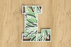 Layered Botanical Alphabet Laser Cut File - Letter L Product Image 1