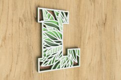Layered Botanical Alphabet Laser Cut File - Letter L Product Image 2