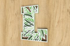 Layered Botanical Alphabet Laser Cut File - Letter L Product Image 3