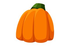 Cartoon pumpkin. Thanksgiving orange symbol, fall squash ele Product Image 1