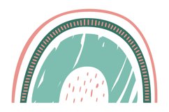 Scandinavian radial pattern. Semi circle decoration. Boho ra Product Image 1