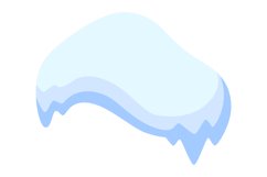Snow pile with icicle. Ice falling Product Image 1
