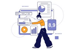User experience design. App developer making dashboard inter Product Image 1