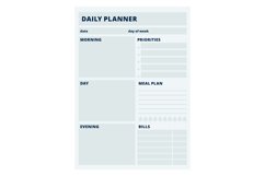 Daily planner template. Business paper blank layout Product Image 1