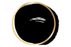 Ink stain with golden frame. Decorative grunge shape Product Image 1