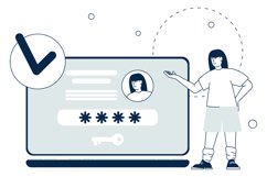Personal security on laptop screen. Password protection conc Product Image 1