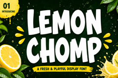 Lemon Chomp | Fresh and Playful Display Font Product Image 1