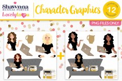 Woman teacher avatar character png clipart L149 Dixie Product Image 1