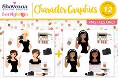 Woman photographer avatar, character clipart L195 Piper Product Image 1