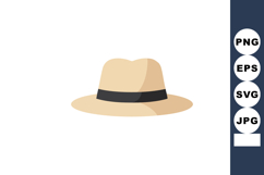 Beige wide brim fedora hat with black band simple fashion ac Product Image 1