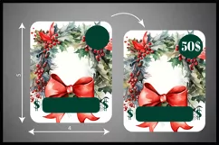Christmas Money Card Template PNG I Wreath Card Holders Product Image 2