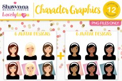 Expressions avatars female character clipart L389 Willow Product Image 1