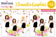Mom illustration, baby shower character clipart L501 Margie Product Image 1