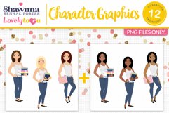 Teacher woman avatar character png clipart L517 Lisa Product Image 1