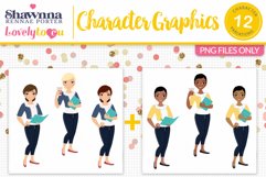 Teacher woman avaar character png clipart L527 Vivian Product Image 1