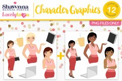 Business woman avatar character png clipart L583 Katie Product Image 1