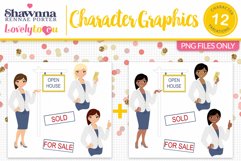 Realtor business woman avatar character clipart L605 Katie Product Image 1