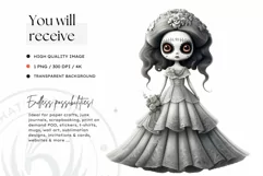 Cute La catrina La Llorona Day of the Dead Sugar skull PNG 4 Product Image 2