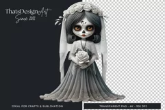Cute La catrina La Llorona Day of the Dead Sugar skull PNG 5 Product Image 1