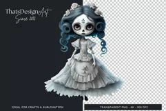 Cute La catrina La Llorona Day of the Dead Sugar skull PNG 6 Product Image 1