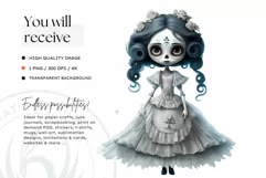 Cute La catrina La Llorona Day of the Dead Sugar skull PNG 6 Product Image 2