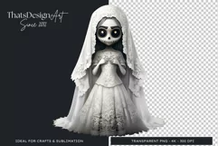 Cute La catrina La Llorona Day of the Dead Sugar skull PNG 9 Product Image 1