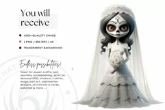 Cute La catrina La Llorona Day of the Dead Sugar skull PNG 1 Product Image 2
