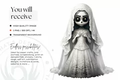 Cute La catrina La Llorona Day of the Dead Sugar skull PNG 9 Product Image 2