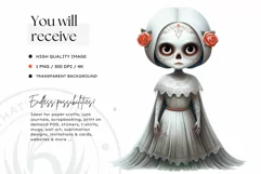 Cute La catrina La Llorona Day of the Dead Sugar skull 10 Product Image 2