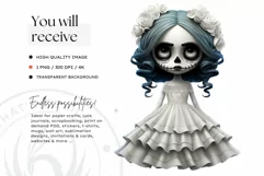 Cute La catrina La Llorona Day of the Dead Sugar skull 12 Product Image 2