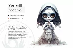 Cute La catrina La Llorona Day of the Dead Sugar skull 11 Product Image 2