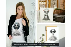 Cute La catrina La Llorona Day of the Dead Sugar skull PNG 5 Product Image 4