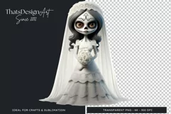 Cute La catrina La Llorona Day of the Dead Sugar skull PNG 1 Product Image 1