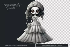 Cute La catrina La Llorona Day of the Dead Sugar skull PNG 4 Product Image 1