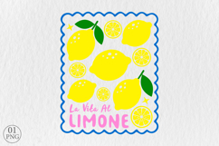 La Vita Al Limone Sublimation PNG, Lemon Design Product Image 1