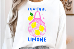 La Vita Al Limone PNG, Lemon Sublimation Design Product Image 4