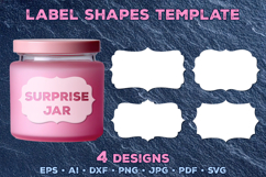 Vector Label Shapes Template. Ornate Label Shapes SVG Product Image 1