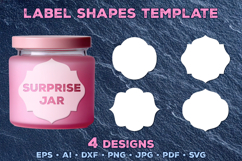 Vector Label Shapes Template. Ornate Label Shapes SVG Product Image 1