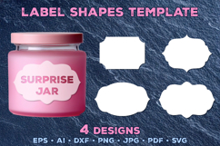 Vector Label Shapes Template. Ornate Label Shapes SVG Product Image 1