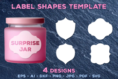 Vector Label Shapes Template. Ornate Label Shapes SVG Product Image 1